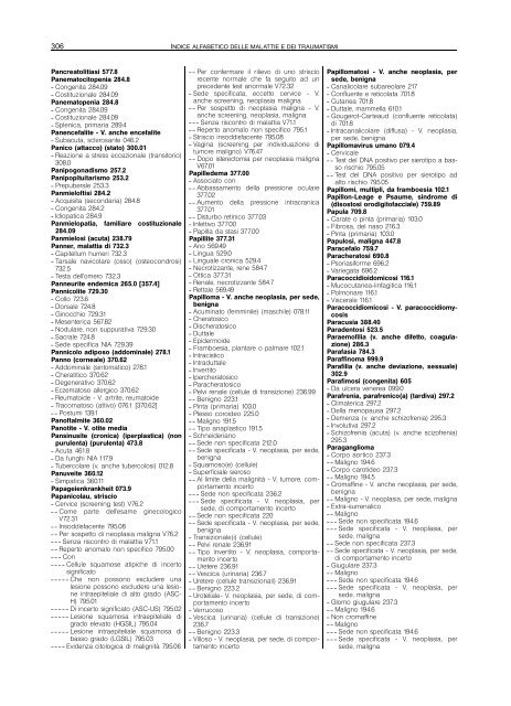 indice alfabetico delle malattie e dei traumatismi - Regione Piemonte