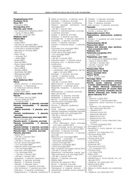 indice alfabetico delle malattie e dei traumatismi - Regione Piemonte