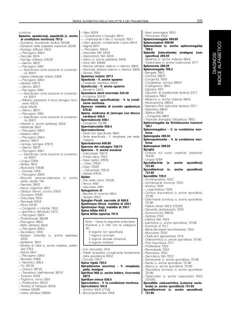 indice alfabetico delle malattie e dei traumatismi - Regione Piemonte