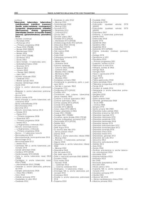 indice alfabetico delle malattie e dei traumatismi - Regione Piemonte
