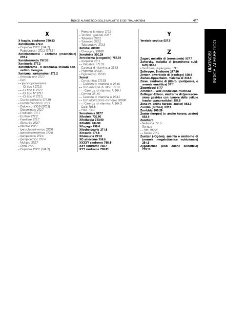indice alfabetico delle malattie e dei traumatismi - Regione Piemonte