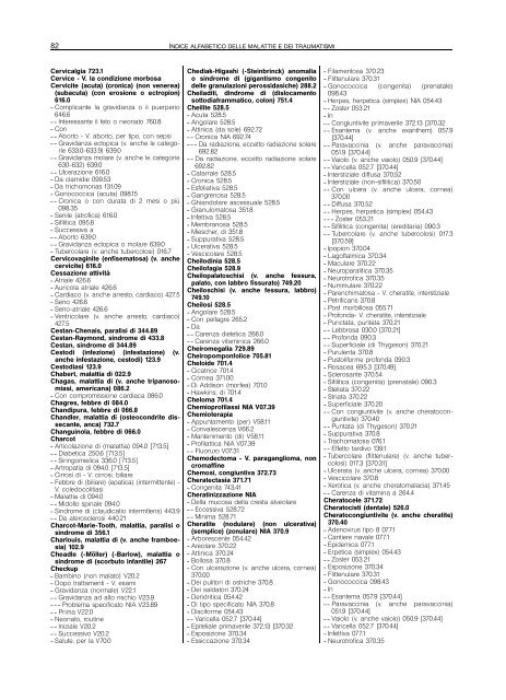 indice alfabetico delle malattie e dei traumatismi - Regione Piemonte