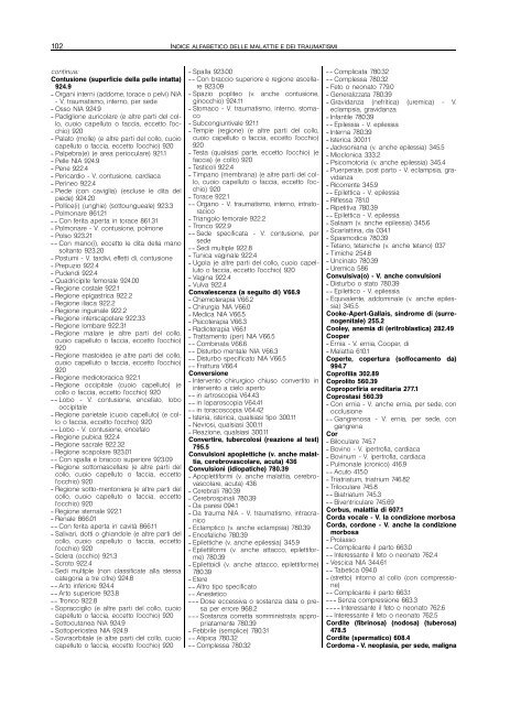 indice alfabetico delle malattie e dei traumatismi - Regione Piemonte