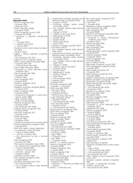 indice alfabetico delle malattie e dei traumatismi - Regione Piemonte