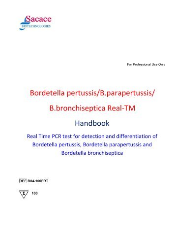 Bordetella pertussis B parapertussis B bronchiseptica Real-TM PCR