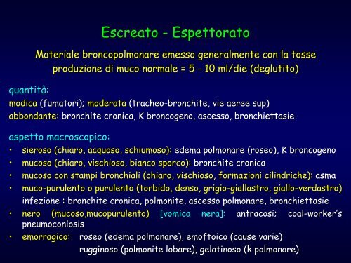 Introduzione – Anatomia funzionale – Sintomi respiratori - Medicina ...