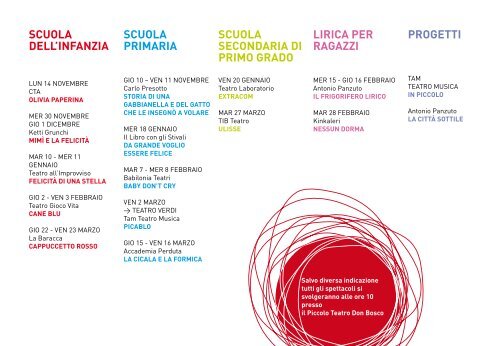 Brochure - teatro ragazzi padova