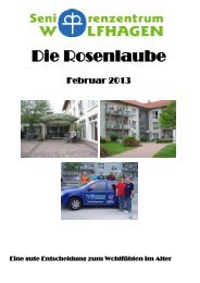 Ausgabe Februar 2013 - Seniorenzentrum Wolfhagen