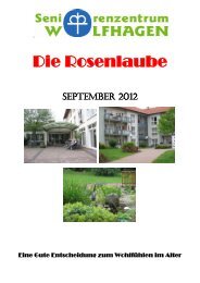 Weiterlesen Rosenlaube Sept. 2012 ab S. 19 - Seniorenzentrum ...