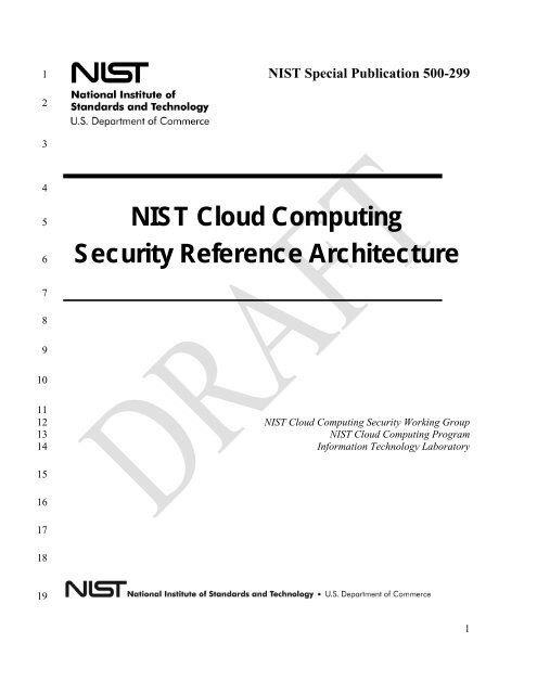 NIST Cloud Computing Security Reference Architecture