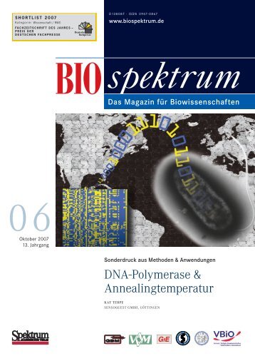 Review: Thermophile-DNA-Polymerasen - SensoQuest GmbH