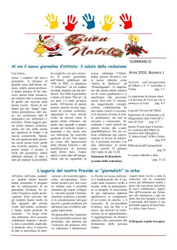 L'augurio del nostro Preside ai “giornalisti” in erba - Istituto Albert