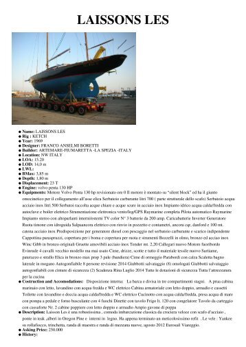 Scarica la scheda in PDF - ZacBoats di Enrico Zaccagni