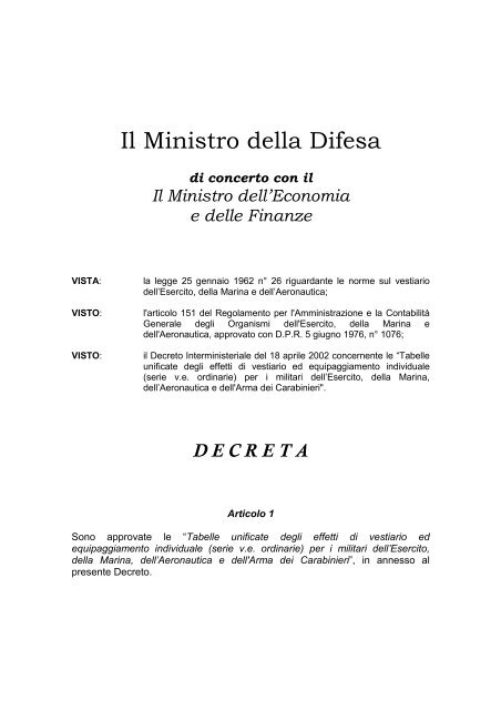 documento formato PDF - Ministero della Difesa