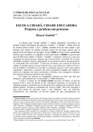 ESCOLA CIDADÃ, CIDADE EDUCADORA - Instituto Paulo Freire