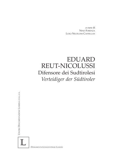 EDUARD REUT-NICOLUSSI - Centro Documentazione Luserna