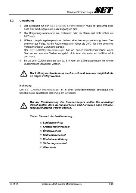 Einbau- und Inbetriebnahmeanleitung - Stange Energietechnik GmbH