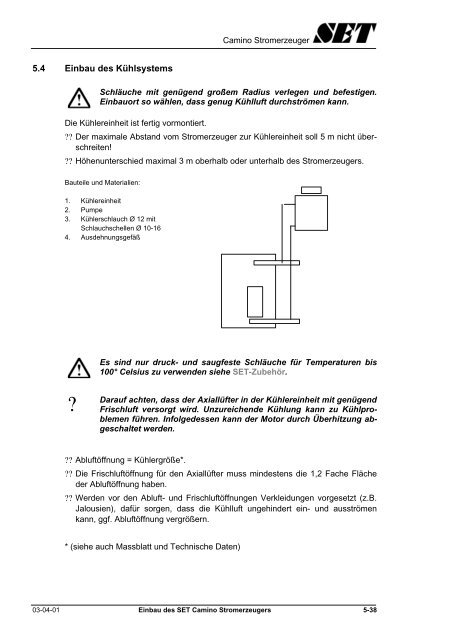 Einbau- und Inbetriebnahmeanleitung - Stange Energietechnik GmbH