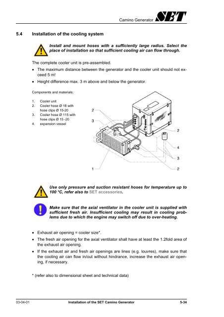 Installation and start-up - Stange Energietechnik GmbH