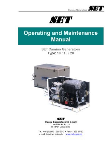 Operating and Maintenance Manual - Stange Energietechnik GmbH