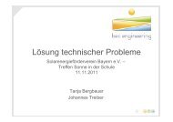 Lösung technischer Probleme - Solarenergieförderverein Bayern e.V.