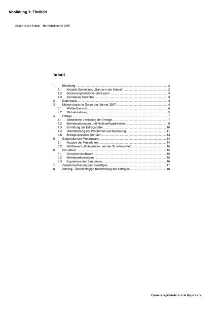 Jahresbericht 2007 (PDF) - Solarenergieförderverein Bayern e.V.