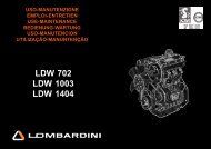 Werkstatthandbuch Lombardini LDW 2 - 4 Zylinder Part I