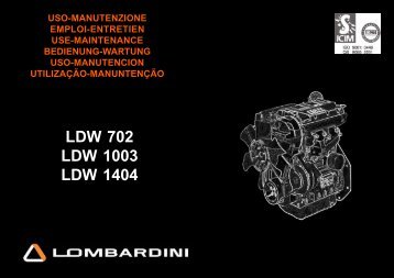 Werkstatthandbuch Lombardini LDW 2 - 4 Zylinder Part I