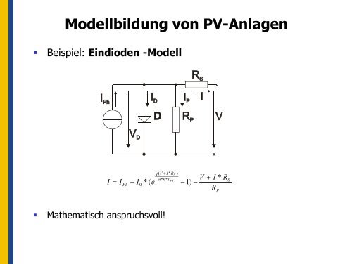 Stand der Technik und neue Entwicklungen in der Photovoltaik