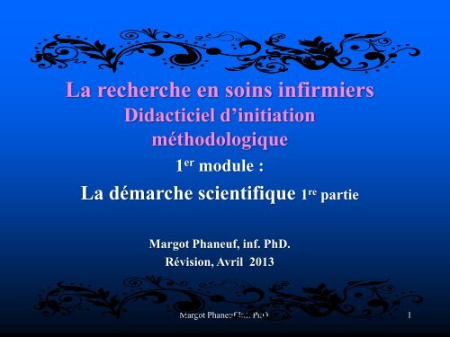 La recherche en soins infirmiers