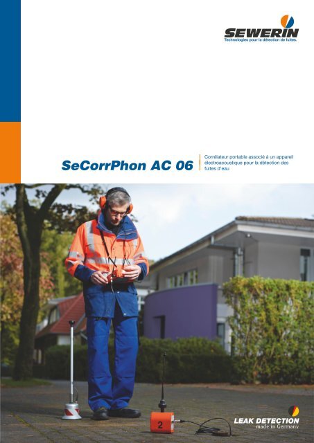 SeCorrPhon AC 06 - Corrélateur portable associé à un ... - Sewerin