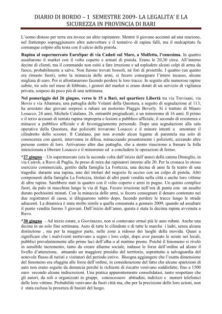 diario di bordo - Comune di Capurso