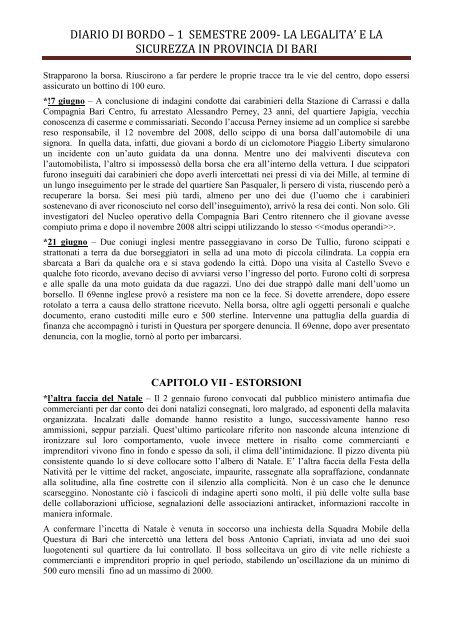 diario di bordo - Comune di Capurso