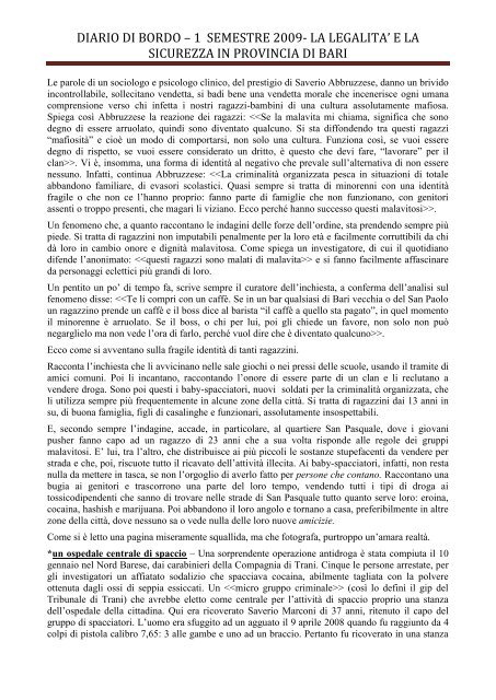 diario di bordo - Comune di Capurso