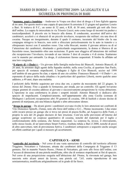 diario di bordo - Comune di Capurso