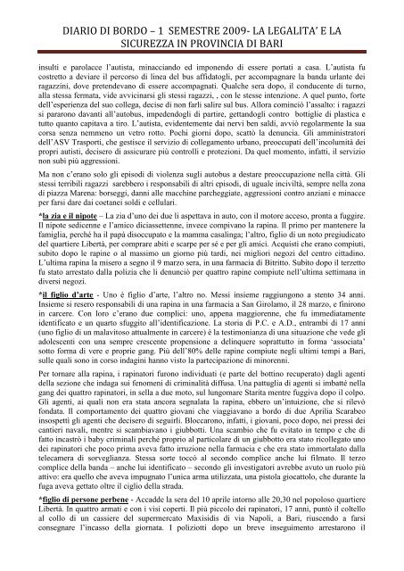 diario di bordo - Comune di Capurso