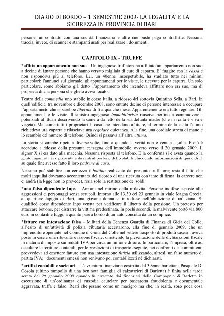 diario di bordo - Comune di Capurso