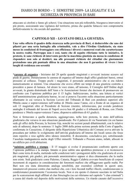 diario di bordo - Comune di Capurso