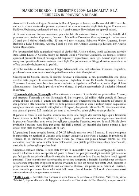 diario di bordo - Comune di Capurso