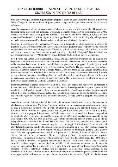 diario di bordo - Comune di Capurso