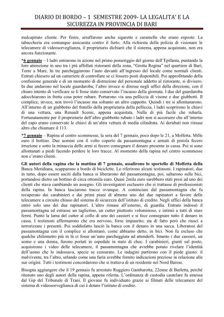 diario di bordo - Comune di Capurso