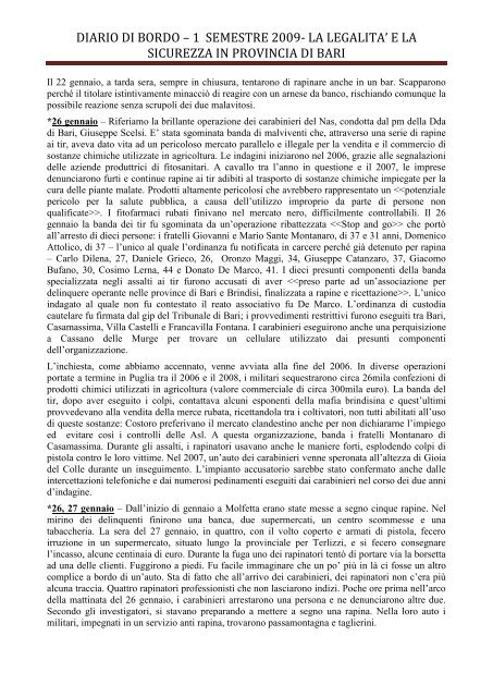 diario di bordo - Comune di Capurso