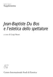 Jean-Baptiste Du Bos e l'estetica dello spettatore - SIE - Società ...
