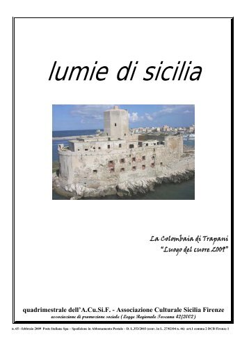 lumie di sicilia n. 65 - Associazione Culturale Sicilia Firenze