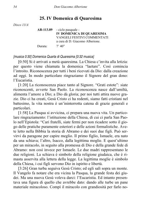 don giacomo alberione vangeli festivi commentati