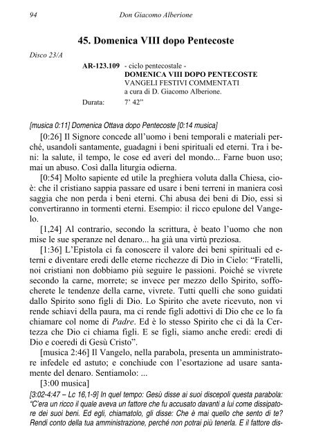 don giacomo alberione vangeli festivi commentati