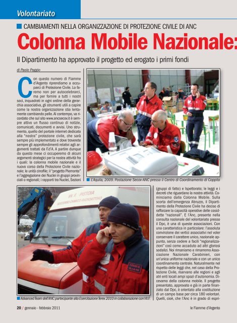 Gennaio/Febbraio 2011 - Associazione Nazionale Carabinieri