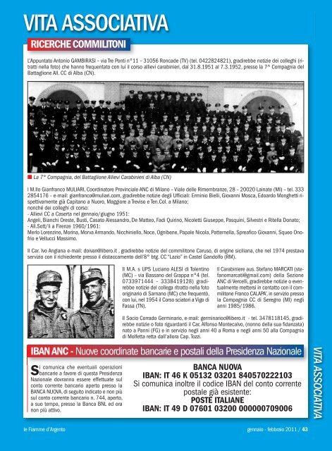 Gennaio/Febbraio 2011 - Associazione Nazionale Carabinieri