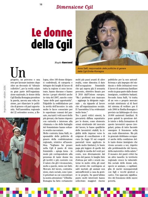 Argentovivo - ottobre 2006 - Spi-Cgil Emilia-Romagna