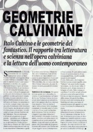 Italo Calvino e le geometrie del fantastico. Il rapporto tra letteratura e ...